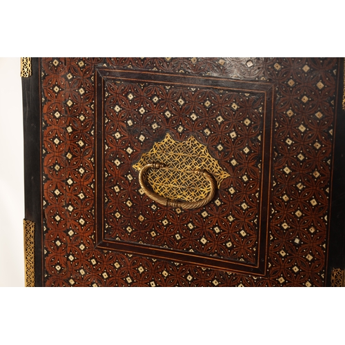 183 - AN IMPORTANT LATE 17TH CENTURY INDO-PORTUGUESE IVORY INLAID PADOUCK AND EBONY COLLECTORS CABINET ON ... 