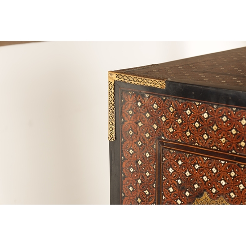 183 - AN IMPORTANT LATE 17TH CENTURY INDO-PORTUGUESE IVORY INLAID PADOUCK AND EBONY COLLECTORS CABINET ON ... 