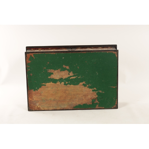 226 - AN EARLY 18TH CENTURY ANGLO PORTUGUESE EBONY BANDED AND IVORY INLAID CAMPHOR WOOD LINED FITTED BOX f... 