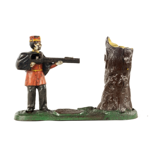 581 - A LATE 19TH CENTURY PAINTED CAST IRON MECHANICAL 
