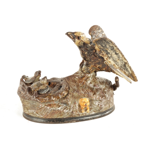 585 - A LATE 19TH CENTURY PAINTED CAST IRON MECHANICAL 