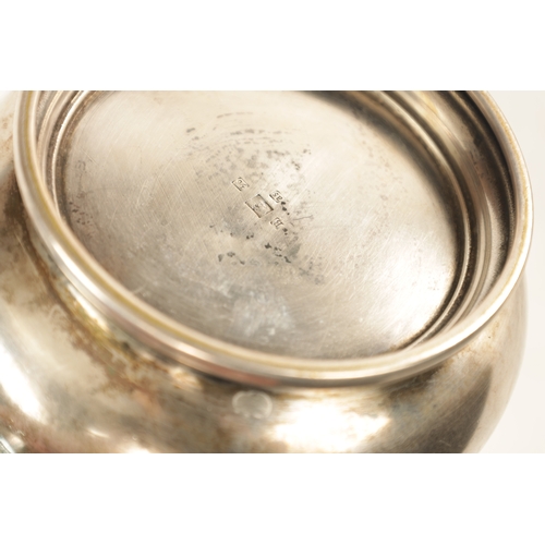 554 - A STYLISH ART NOUVEAU WMF LIBERTY'S-STYLE POLISHED PEWTER COFFEE POT with stylised floral designs to... 