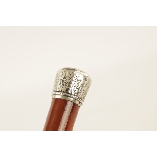 561 - TWO LATE 19TH CENTURY SILVER MOUNTED WALKING STICKS with malacca canes. (92cm and 80cm long)