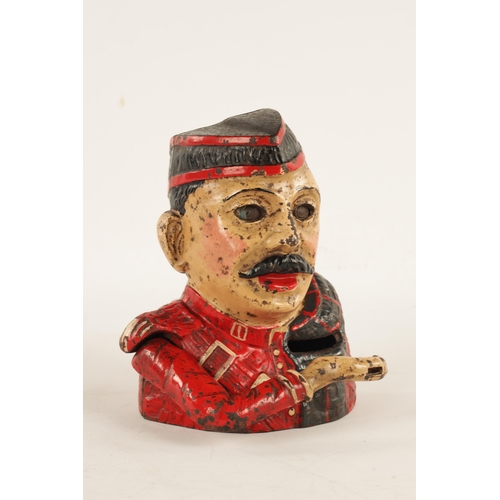 577 - AN EARLY 20TH CENTURY PAINTED CAST IRON MECHANICAL 
