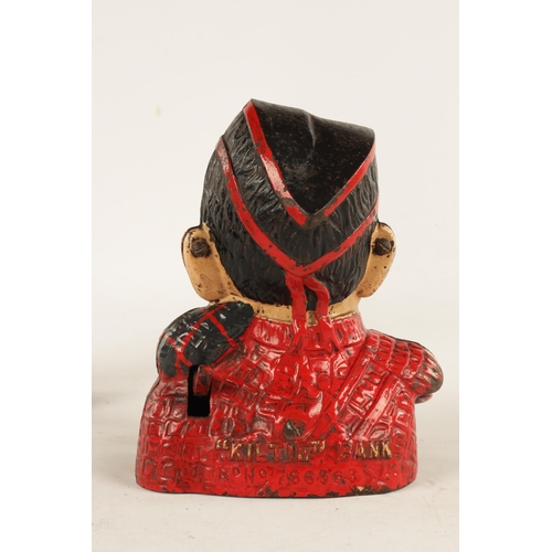 577 - AN EARLY 20TH CENTURY PAINTED CAST IRON MECHANICAL 