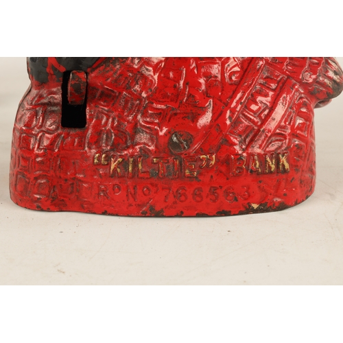 577 - AN EARLY 20TH CENTURY PAINTED CAST IRON MECHANICAL 