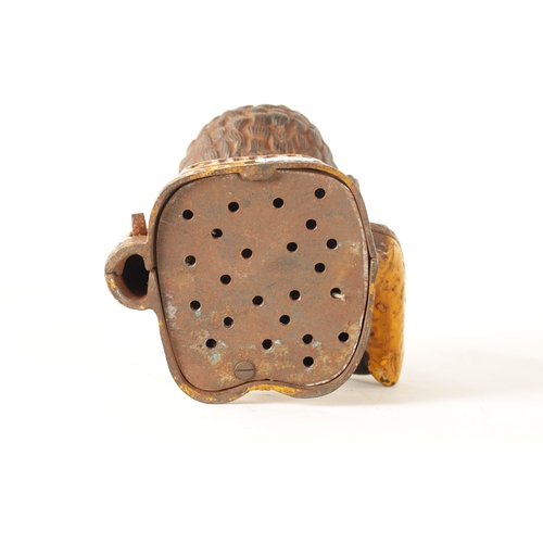580 - A LATE 19TH CENTURY PAINTED CAST IRON 'DINAH' MECHANICAL MONEY BANK (16cm high)