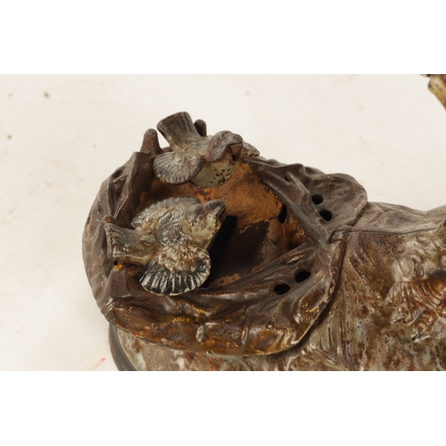 585 - A LATE 19TH CENTURY PAINTED CAST IRON MECHANICAL 