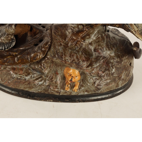 585 - A LATE 19TH CENTURY PAINTED CAST IRON MECHANICAL 