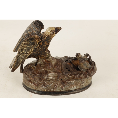 585 - A LATE 19TH CENTURY PAINTED CAST IRON MECHANICAL 