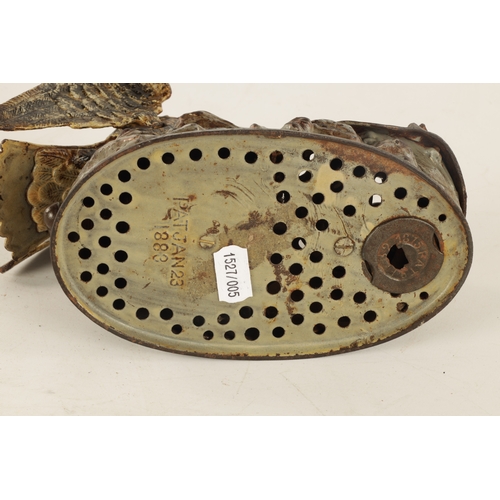 585 - A LATE 19TH CENTURY PAINTED CAST IRON MECHANICAL 