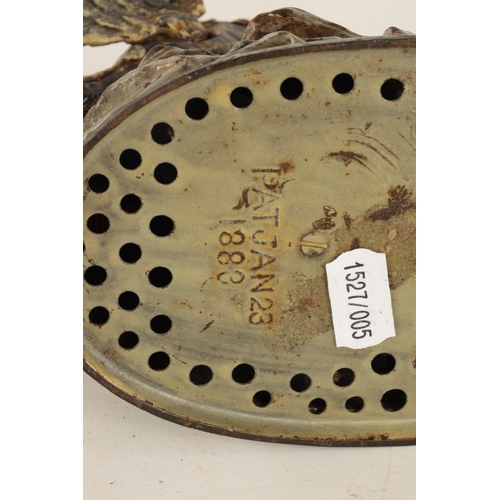 585 - A LATE 19TH CENTURY PAINTED CAST IRON MECHANICAL 