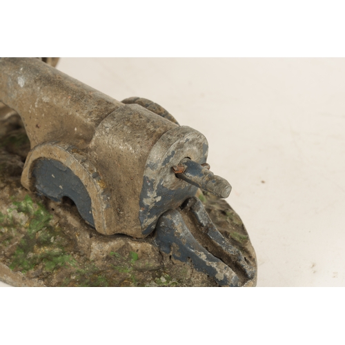 587 - A 20TH CENTURY PAINTED CAST IRON 'TANK AND CANNON' MECHANICAL MONEY BOX DESIGNED AND PATENTED BY STA... 