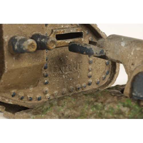 587 - A 20TH CENTURY PAINTED CAST IRON 'TANK AND CANNON' MECHANICAL MONEY BOX DESIGNED AND PATENTED BY STA... 