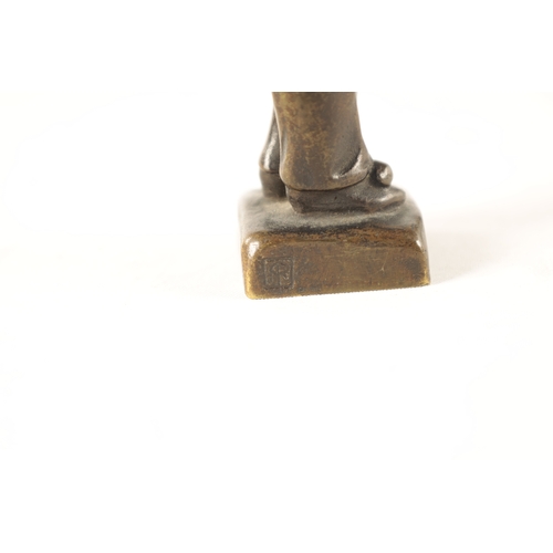 590 - PETER TERESZCZUK (UKRAINIAN-AUSTRIAN,1875-1963) A PAIR OF PATINATED BRONZE AND IVORY SCUPLTURES mode... 