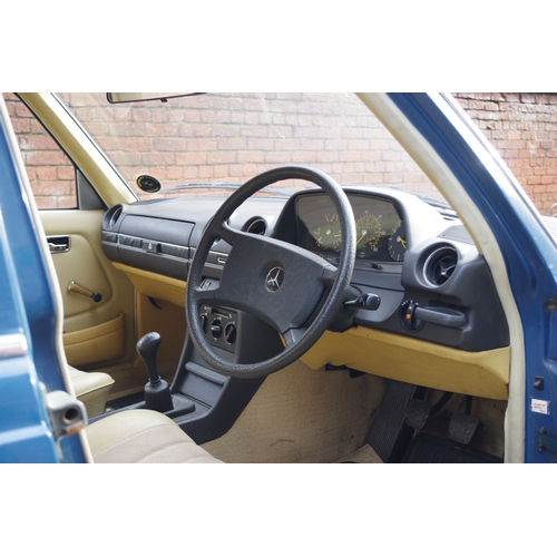 106 - A 1981 MERCEDES 200 IN LABRADOR BLUE two previous owners from new, genuine 48000 miles, in good runn... 