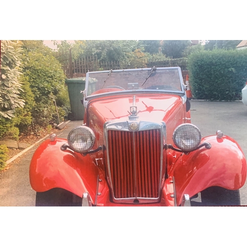 112 - A 1951 MG TD COMPETITION MODEL Finished in red, this MG is described by the vendor as in good condit... 