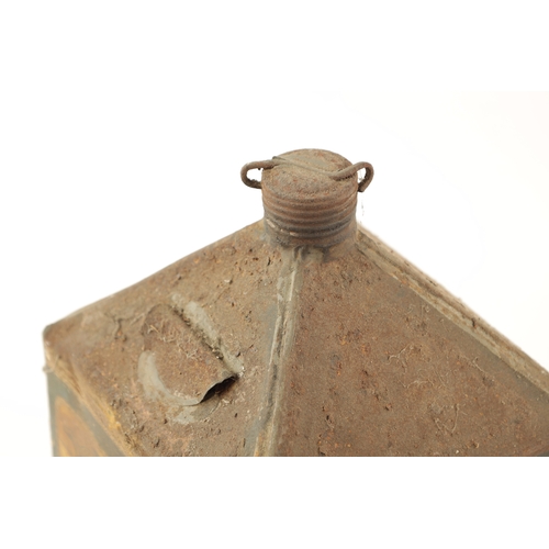 14 - AN EARLY MOHLOOB MOTOR OIL PYRAMID CAN for one gallon. (27cm high)