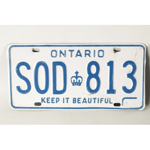 20a - A COLLECTION OF UNITED STATES AND CANADIAN NUMBER PLATES