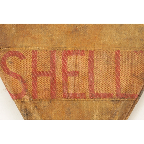 21 - A 1920S OR PROBABLY EARLIER SHELL FOLD FLAT CANVAS OIL FUNNEL - this type of funnel would almost cer... 