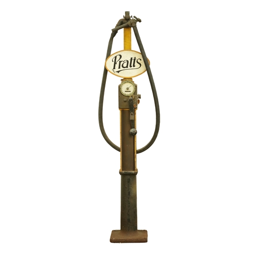 41 - A VINTAGE 'PRATTS' HAND CRANKED PETROL PUMP