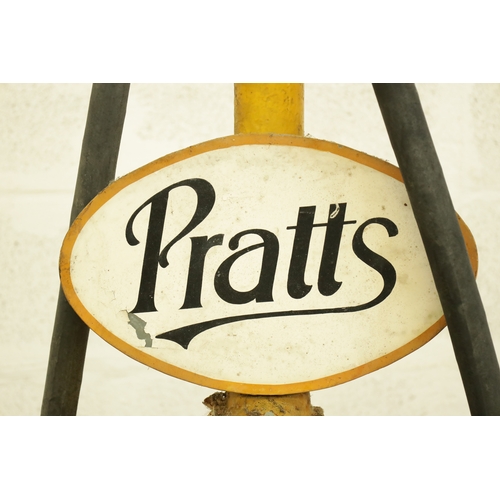 41 - A VINTAGE 'PRATTS' HAND CRANKED PETROL PUMP