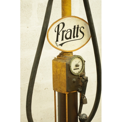 41 - A VINTAGE 'PRATTS' HAND CRANKED PETROL PUMP