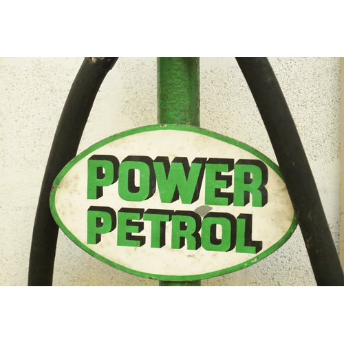 42 - A VINTAGE 'POWER' HAND CRANKED PETROL PUMP