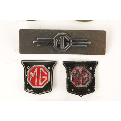 66 - A COLLECTION OF MOTORING BADGES comprising two signed Bentley patches and hood badge, a Jersey Motor... 