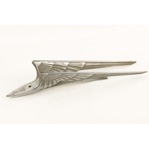 69 - AN ART DECO CHROMED 'CADILAC WINGS' CAR MASCOT