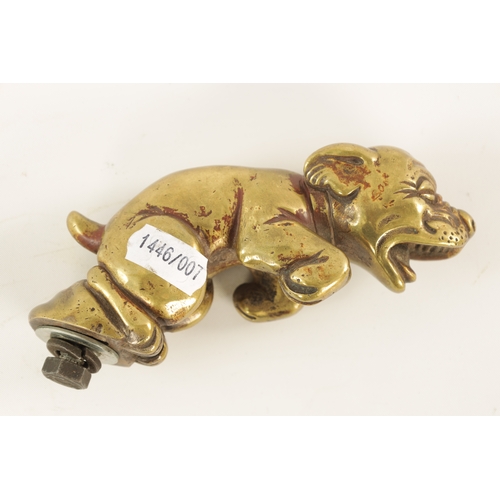 75 - A BRONZE ‘BONZO’ DOG CAR MASCOT with impressed marks on the base 