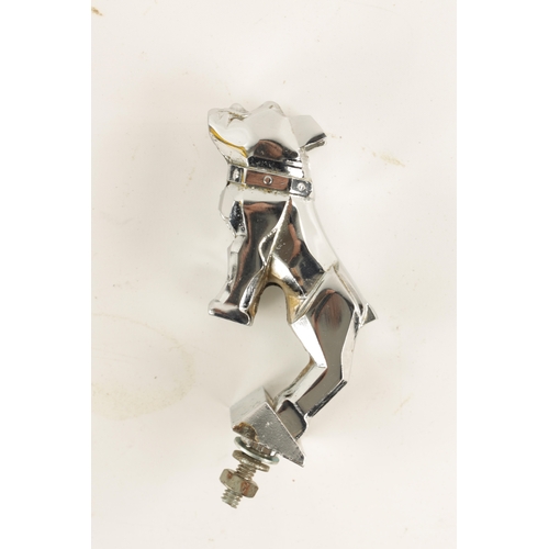 76 - A VINTAGE CHROMED MAC TRUCK RADIATOR BULLDOG MASCOT TOGETHER WITH A CALORIMETER AND RADIATOR CAP WIT... 