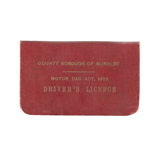 83a - AN ORIGINAL 1924 COUNTY BOROUGH OF BURNLEY DRIVING LICENSE