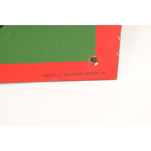 91 - A VINTAGE CARTER PATTERSON & CO. LD. CARRIERS RECTANGULAR ENAMEL SIGN with a green ground and red bo... 