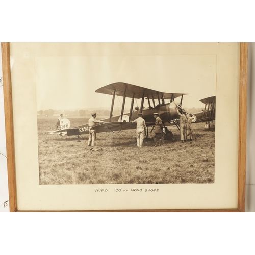 97 - A COLLECTION OF EIGHT FRAMED PHOTOGRAPH PRINTS OF VINTAGE PLANES in glazed oak moulded frames. (Fram... 