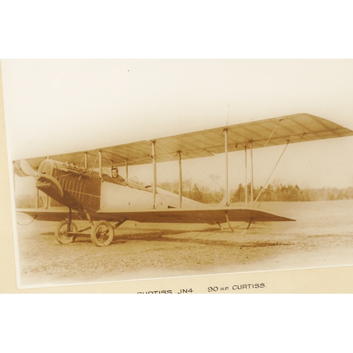 97 - A COLLECTION OF EIGHT FRAMED PHOTOGRAPH PRINTS OF VINTAGE PLANES in glazed oak moulded frames. (Fram... 