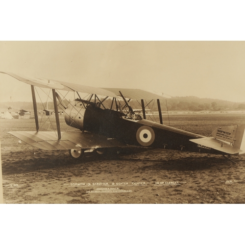 97 - A COLLECTION OF EIGHT FRAMED PHOTOGRAPH PRINTS OF VINTAGE PLANES in glazed oak moulded frames. (Fram... 