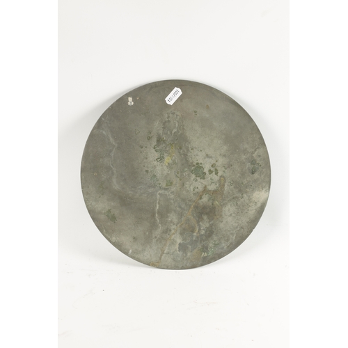 177 - AN EARLY WARRING STATES TYPE CIRCULAR BRONZE MIRROR with embossed starburst centre. (26cm diameter)