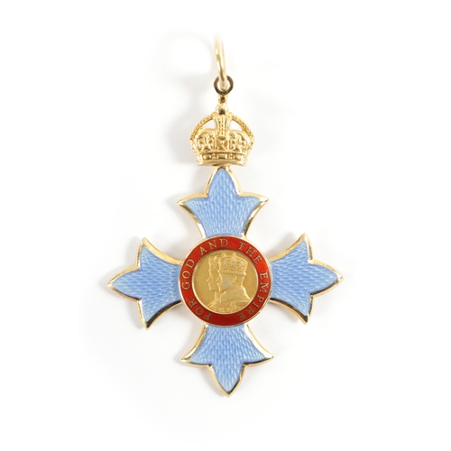 184 - A CASED CBE COMMANDER OF THE ORDER OF THE BRITISH EMPIRE ENAMEL MEDAL surmounted by a gilt crown abo... 