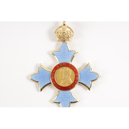 184 - A CASED CBE COMMANDER OF THE ORDER OF THE BRITISH EMPIRE ENAMEL MEDAL surmounted by a gilt crown abo... 