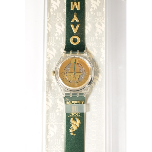 218 - A COLLECTION OF FIVE SPECIAL EDITION SWATCH WATCHES celebrating the Olympic Games, all unused and in... 