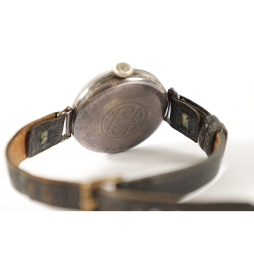 223 - OF AUSTRALIAN INTEREST. A WWI SILVER CASED TRENCH WATCH SIGNED ‘HARDY BROS. LTD. SYDNEY AND BRISBANE... 