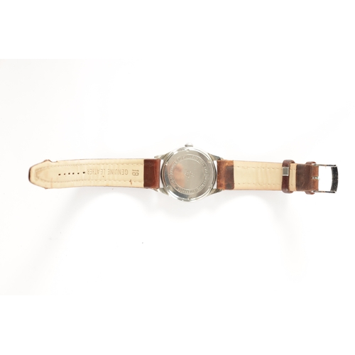 226 - A GENTLEMAN’S 1950’S STEEL MUROS INCABLOC WRISTWATCH having a two-tone 'bullseye' dial with luminous... 