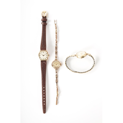 228 - A COLLECTION OF THREE VINTAGE 9CT GOLD LADIES WRISTWATCHES total weight 41g.