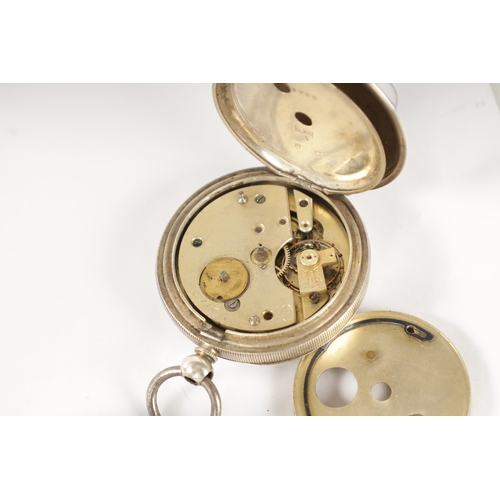 243 - A COLLECTION OF EIGHT SILVER CASED OPEN FACE GENTLEMAN’S POCKET WATCHES with key wound chain driven ... 