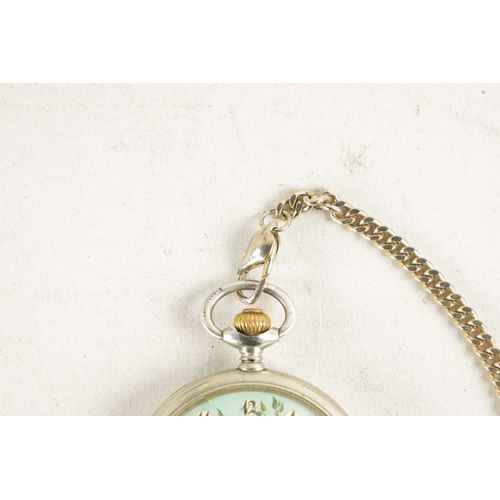 251 - AN EROTIC NOVELTY DOXA POCKET WATCH the nickel case enclosing a erotic automaton scene fronting a ke... 