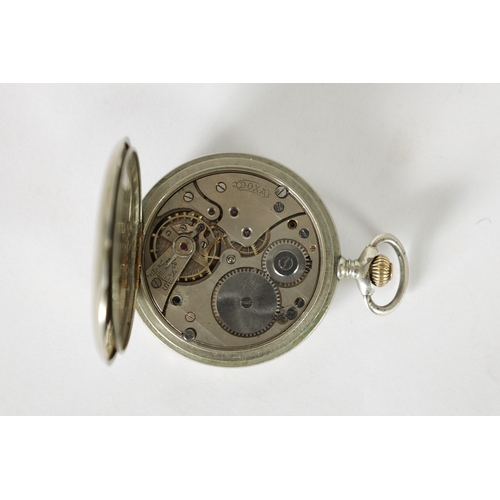 251 - AN EROTIC NOVELTY DOXA POCKET WATCH the nickel case enclosing a erotic automaton scene fronting a ke... 