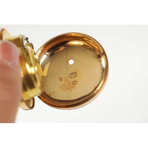 252 - HENRY SANDERSON, LONDON. AN 18CT GOLD PAIR CASED POCKET WATCH with enamel dial and gold hands fronti... 