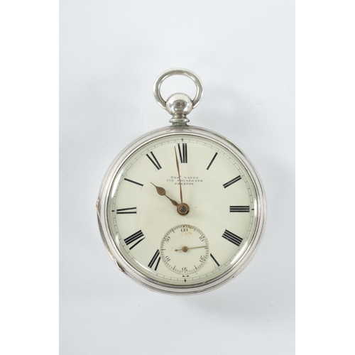 271 - A 19TH CENTURY SILVER OPEN FACE KEY-WIND POCKET WATCH BY THOMAS YATES OF PRESTON with cream enamel d... 