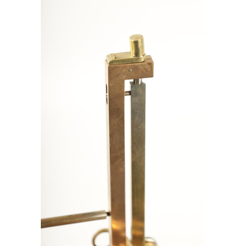 332 - A 19TH CENTURY FRENCH LACQUERED BRASS SELF-REDUCING TACHOMETER with vertically and horizontally adju... 